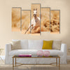 Arabian horse running out of the Desert Storm Multi panel canvas wall art