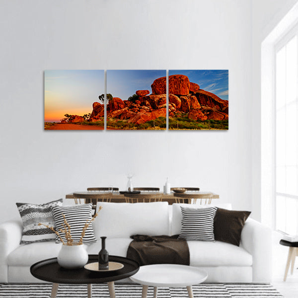 Devil marbles Australia panoramic canvas wall art