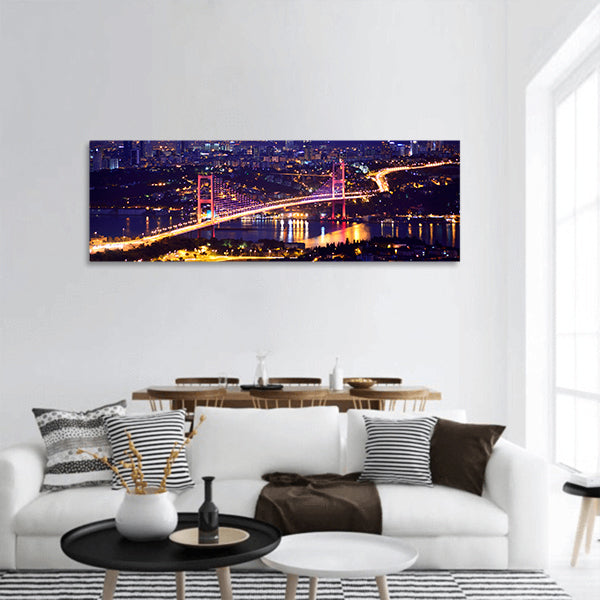 Bosphorus bridge Istanbul Turkey panoramic canvas wall art