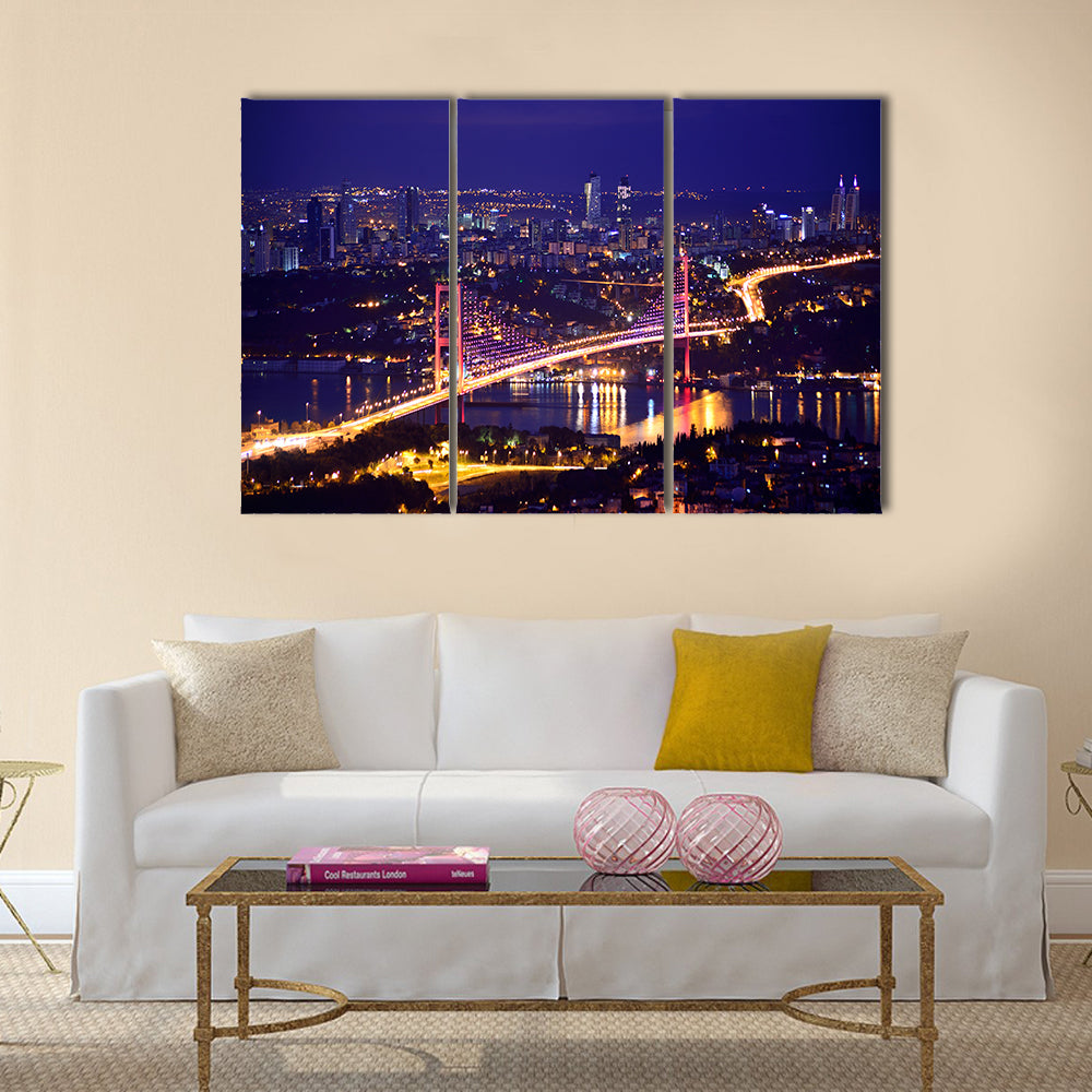 Bosphorus bridge istanbul Turkey Multi panel canvas wall art