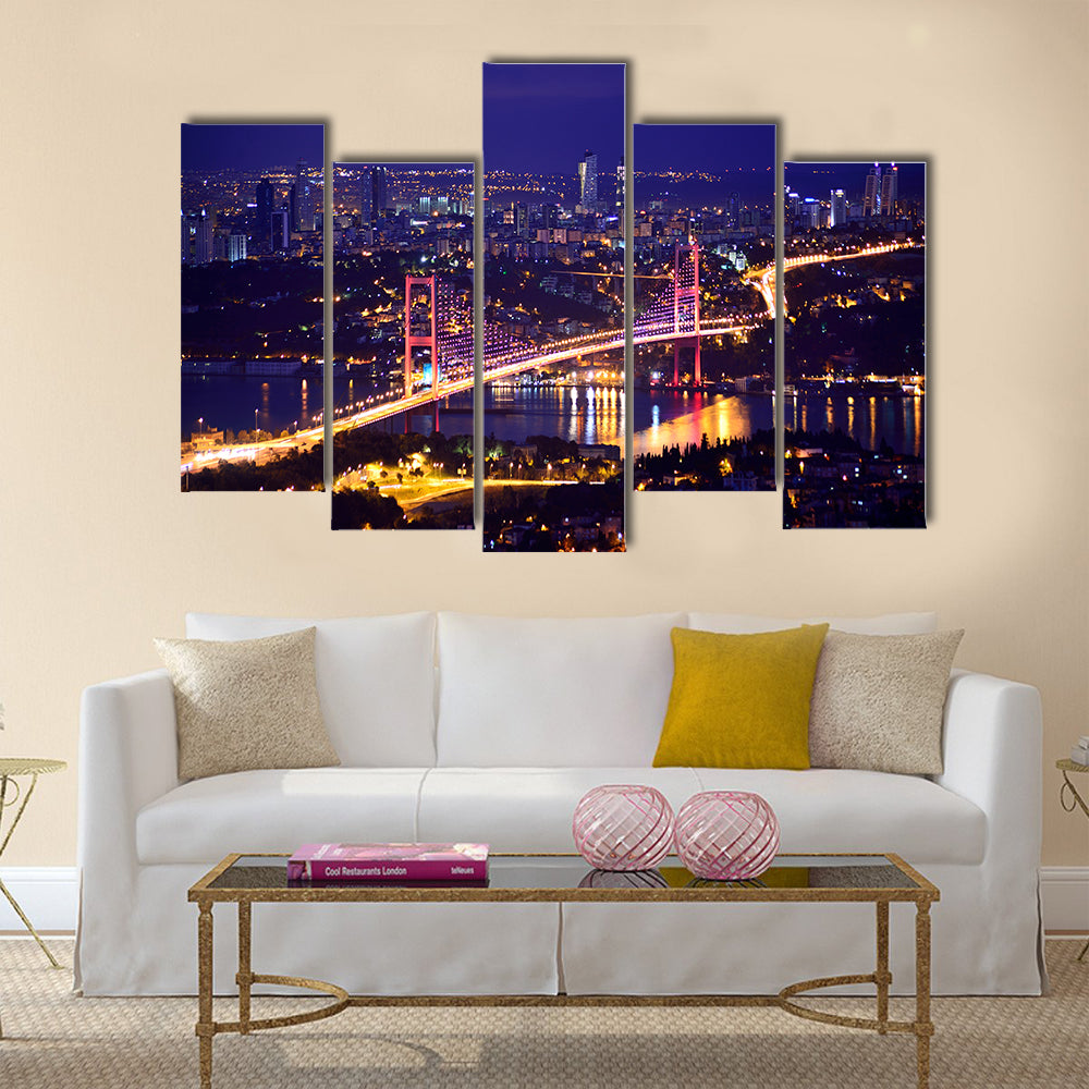 Bosphorus bridge istanbul Turkey Multi panel canvas wall art