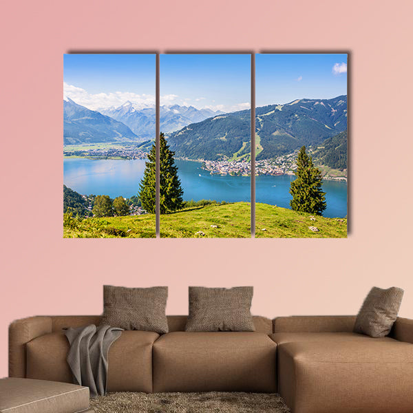 Beautiful landscape with Alps and Zeller See in Zell am See, wall art