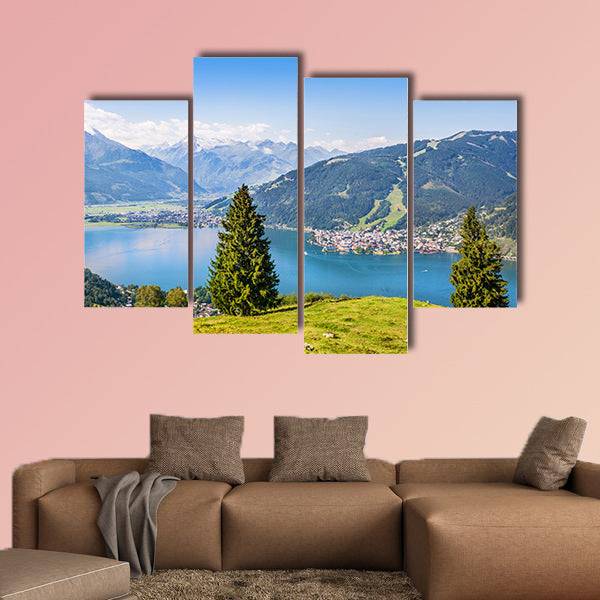 Beautiful landscape with Alps and Zeller See in Zell am See, wall art