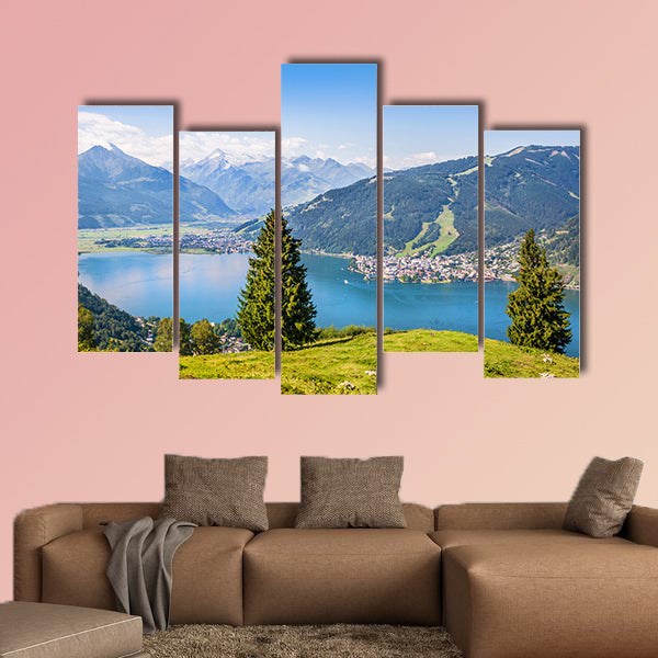 Beautiful landscape with Alps and Zeller See in Zell am See, wall art