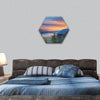 Sunrise Over Columbia River Gorge in Oregon  hexagonal canvas wall art