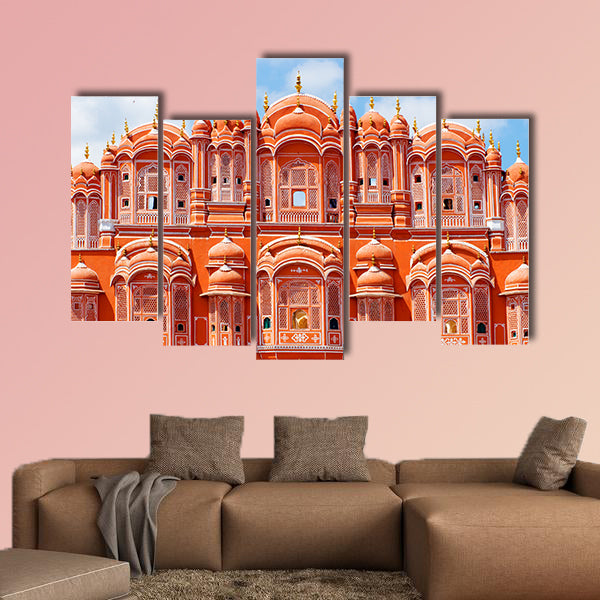 Hawa Mahal palace (Palace of the Winds) in Jaipur, Rajasthan multi panel canvas wall art