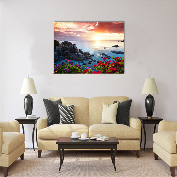 Tranquil beach resort, Thailand Multi panel canvas wall art