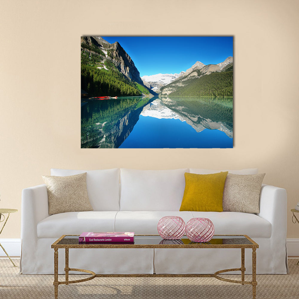 Lake Louise mountain lake panorama multi panel canvas wall art