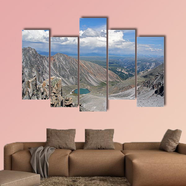 Landscape of Sayan Mountains, near Russia multi panel canvas wall art