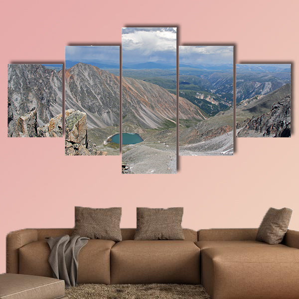 Landscape of Sayan Mountains, near Russia multi panel canvas wall art