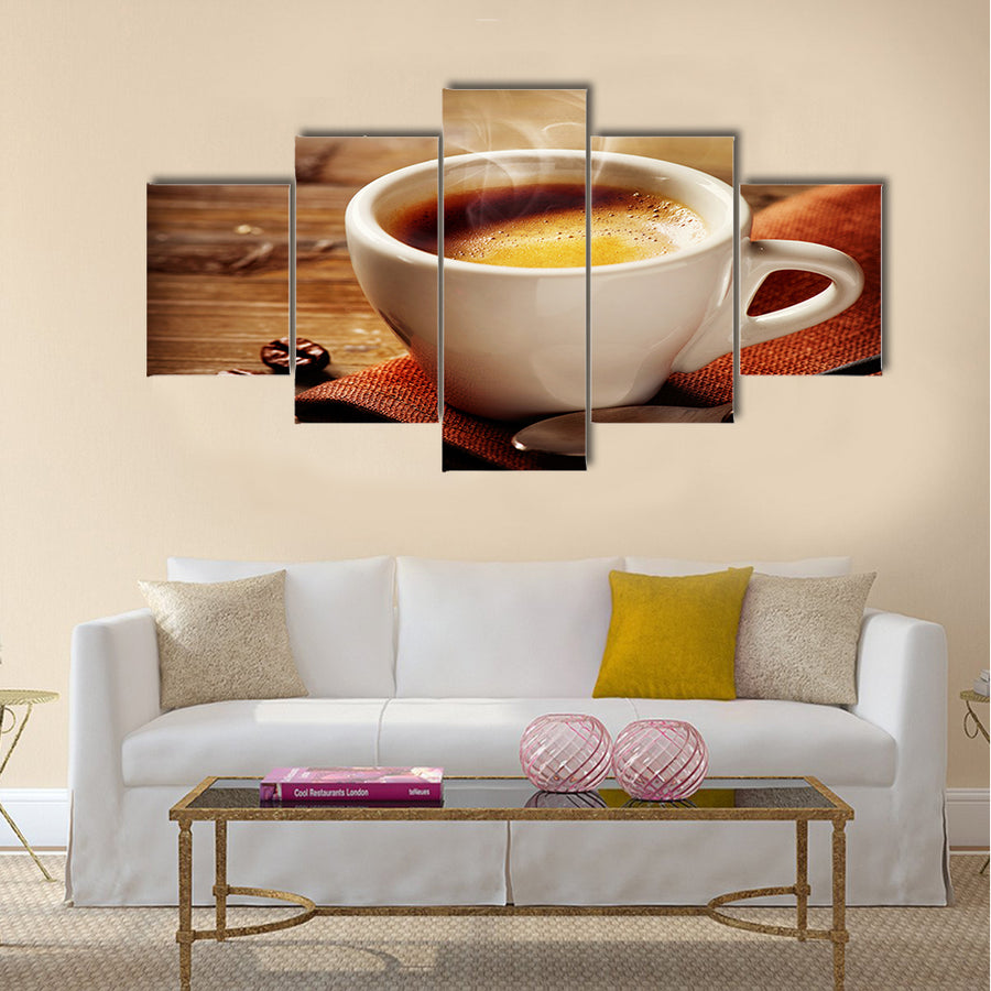 Coffee Espresso Cup Of Coffee Multi Panel Canvas Wall Art