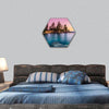 Lake Tahoe hexagonal canvas wall art