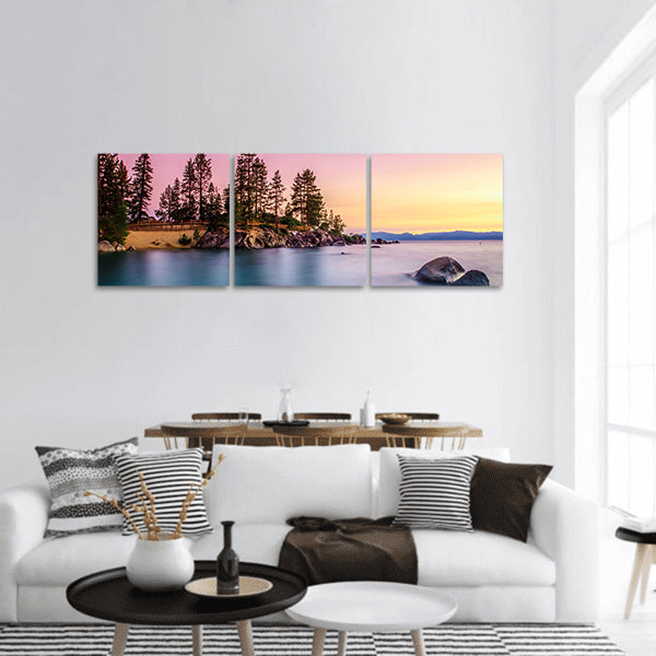 Lake Tahoe panoramic canvas wall art
