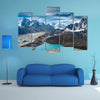 Beautiful snow-capped mountains with lake against the blue sky Himalaya, Nepal multi panel canvas wall art