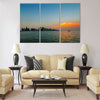 Doha Qatar sunset cloud adds vibrancy to the city skyline Multi panel canvas wall art