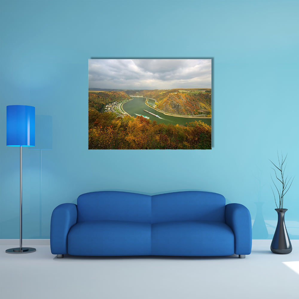 Most beautiful view of Loreley view multi panel canvas wall art