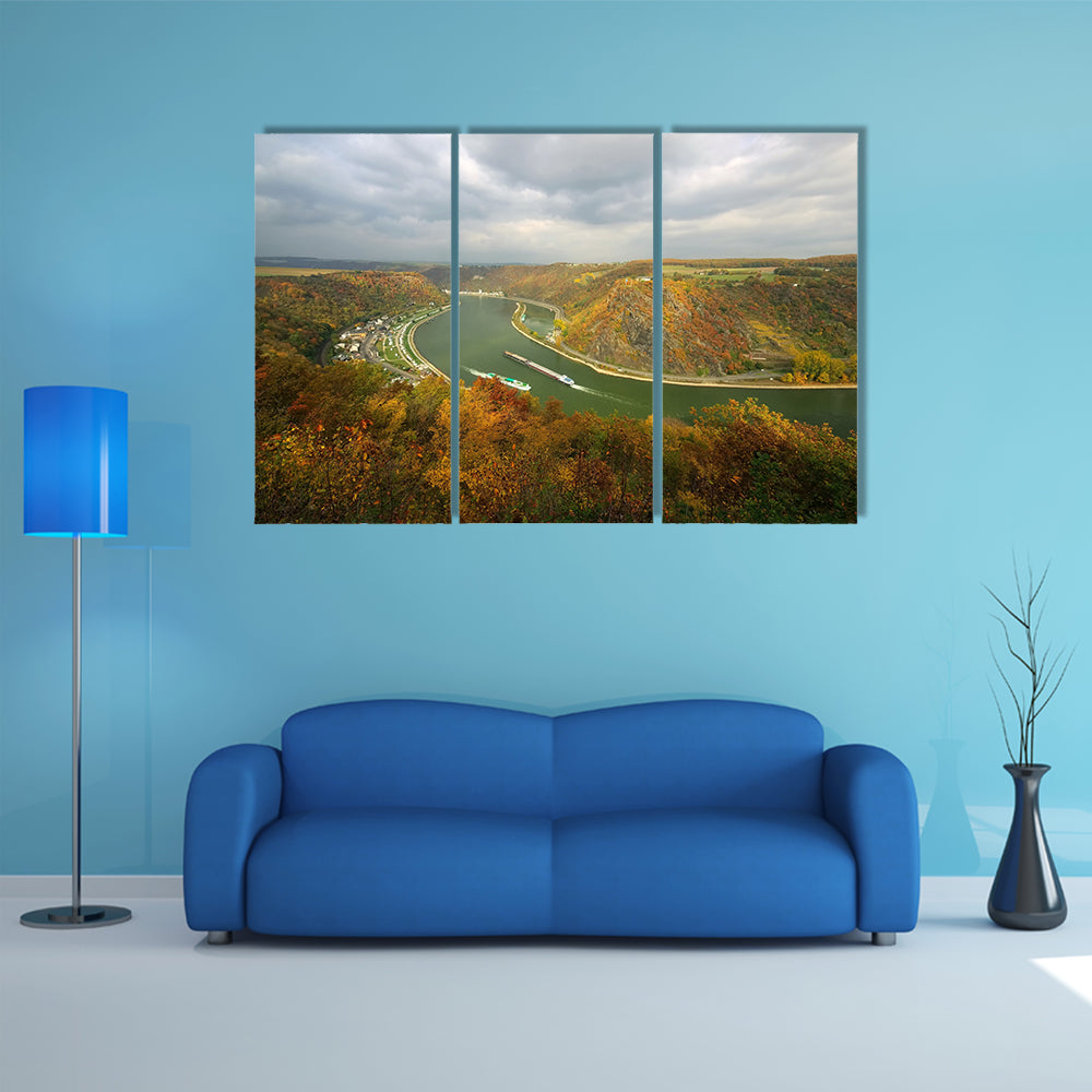 Most beautiful view of Loreley view multi panel canvas wall art