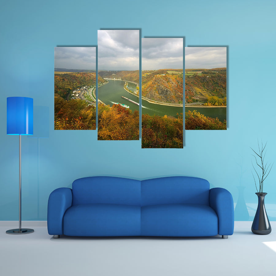 Most beautiful view of Loreley view multi panel canvas wall art