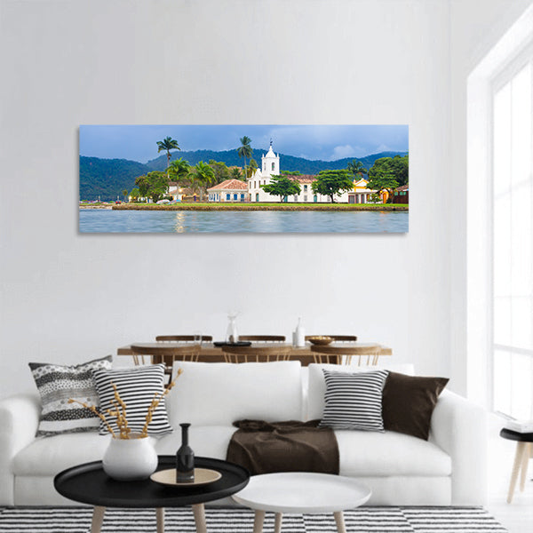 Coastline of the state of Rio de Janeiro, in Brazil Panoramic Canvas Wall Art