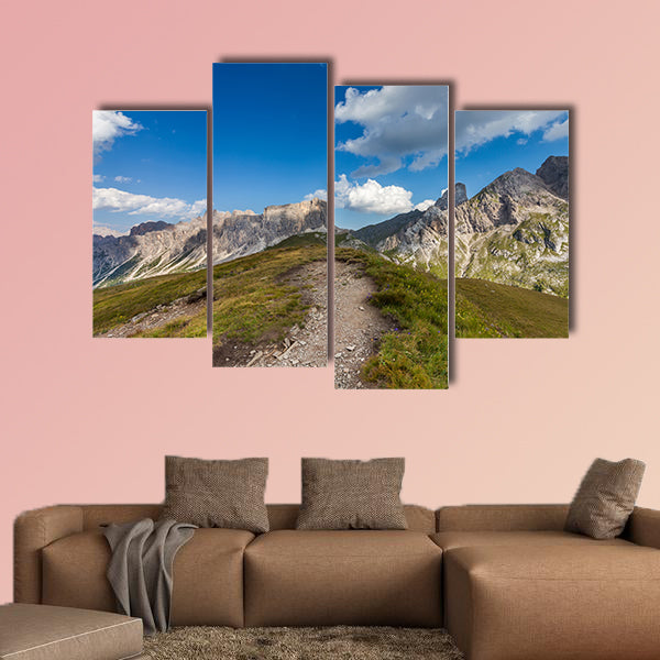 Mountain paths and majestic views of the Dolomites – Italy Multi panel canvas wall art