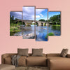 Bridge and river in El barco de Avila, Spain, Multi Panel Canvas Wall Art