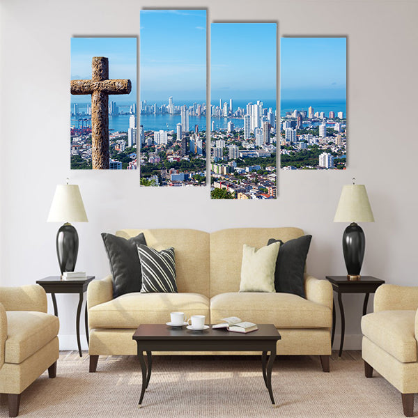 View of the modern part of Cartagena Multi Panel Canvas Wall Art