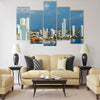 View of the marina and tall apartment buildings Multi Panel Canvas Wall Art