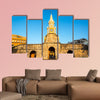 The historic clock tower gate is the main entrance into the old city of Cartagena, Colombia multi panel canvas wall art