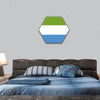 Sierra Leone flag hexagonal canvas wall art