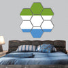 Sierra Leone flag hexagonal canvas wall art