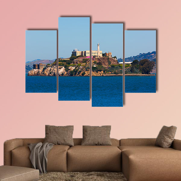 Alcatraz island penitentiary in San Francisco Bay California USA multi panel canvas wall art