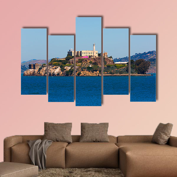 Alcatraz island penitentiary in San Francisco Bay California USA multi panel canvas wall art