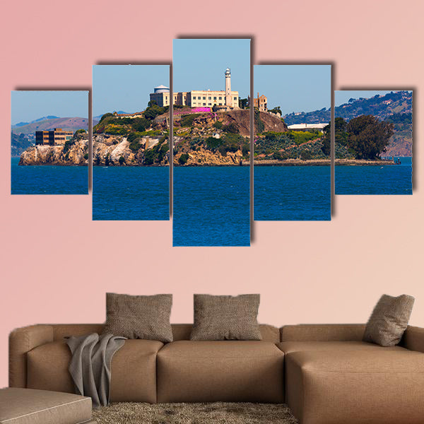 Alcatraz island penitentiary in San Francisco Bay California USA multi panel canvas wall art
