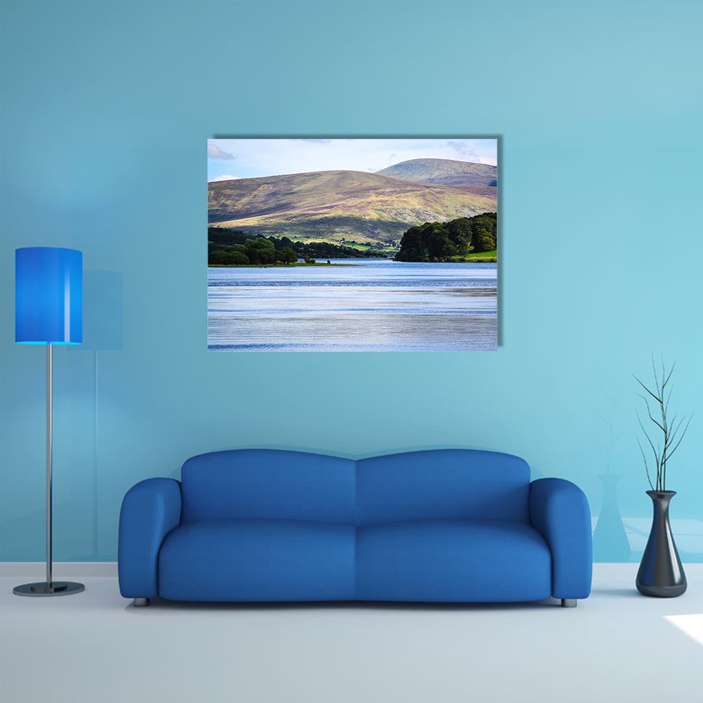 Scenic view of Blessington Lake in Ireland multi panel canvas wall art