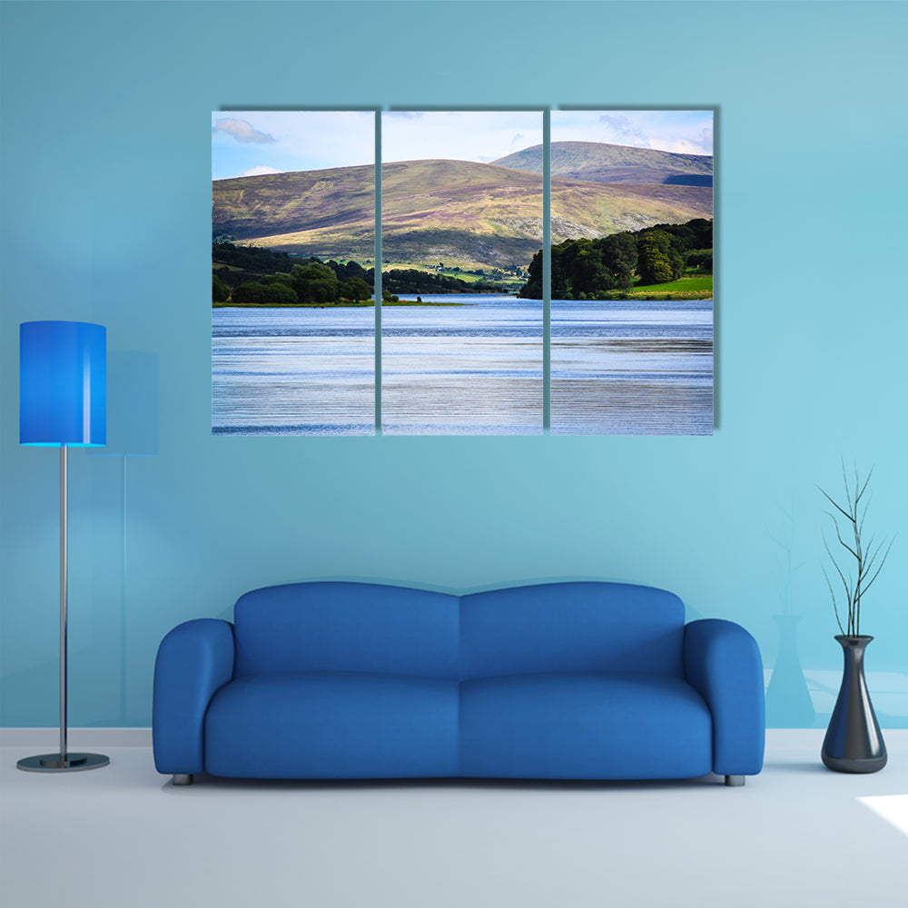 Scenic view of Blessington Lake in Ireland multi panel canvas wall art
