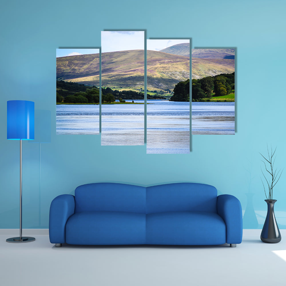 Scenic view of Blessington Lake in Ireland multi panel canvas wall art