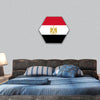 Egypt Flag hexagonal canvas wall art