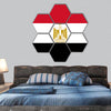 Egypt Flag hexagonal canvas wall art