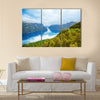 Hight summer view to Sognefjord in Norway multi panel canvas wall art