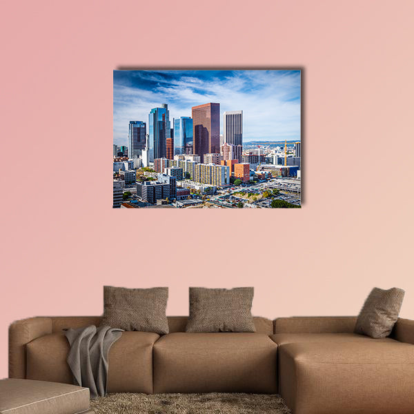 Los Angeles, California, USA downtown cityscape multi panel canvas wall art