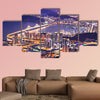 Busan, South Korea aerial view at night multi panel canvas wall art