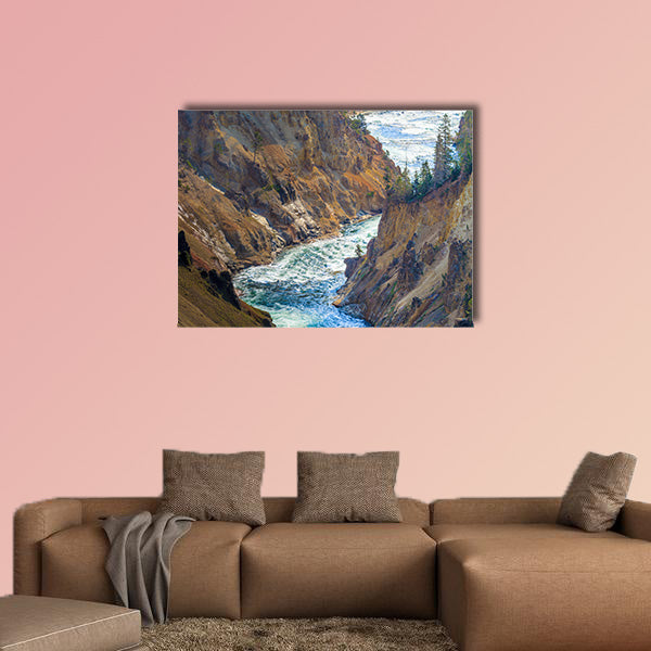 The Grand Canyon of the Yellowstone National Park, Wyoming multi panel canvas wall art