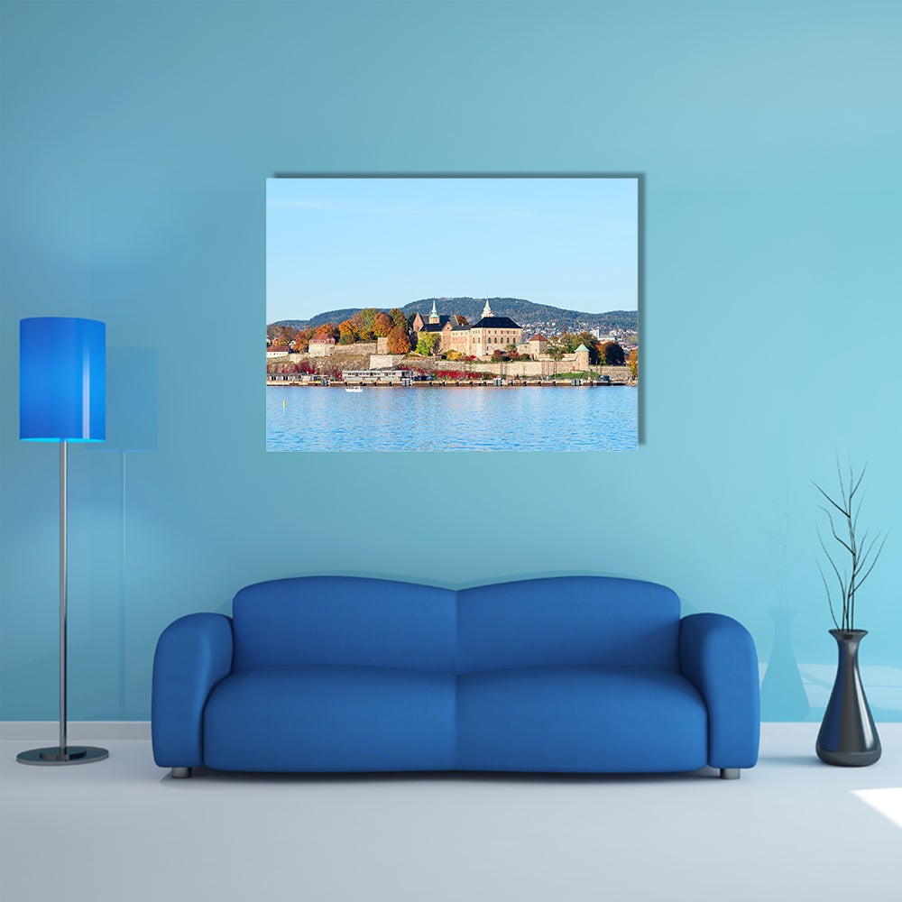 Akershus Fortress at autumn, Oslo, Norway multi panel canvas wall art