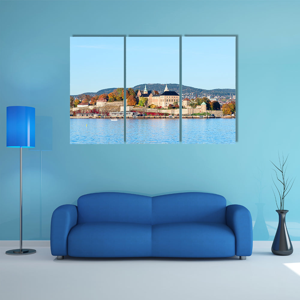 Akershus Fortress at autumn, Oslo, Norway multi panel canvas wall art