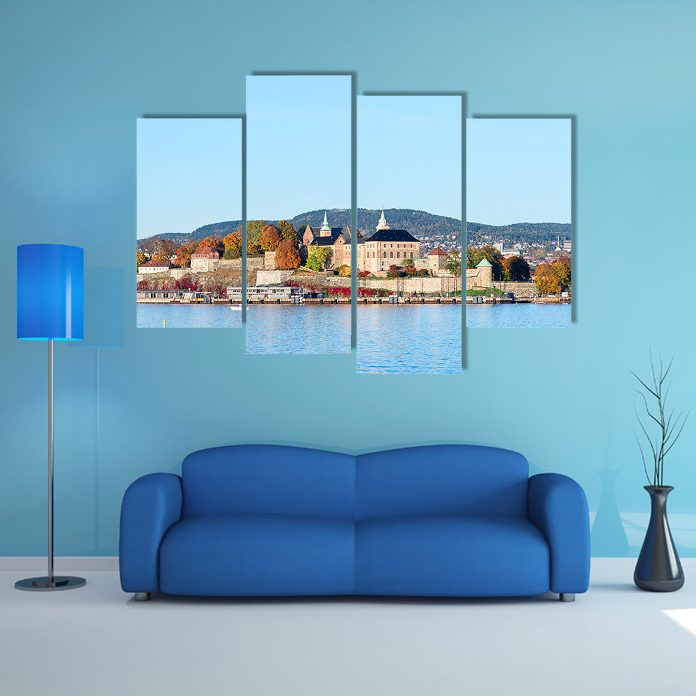 Akershus Fortress at autumn, Oslo, Norway multi panel canvas wall art