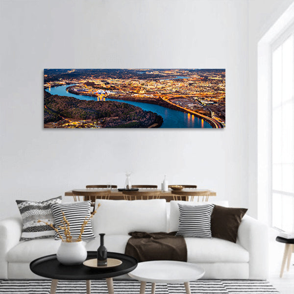 Downtown Panoramic Canvas Wall Art