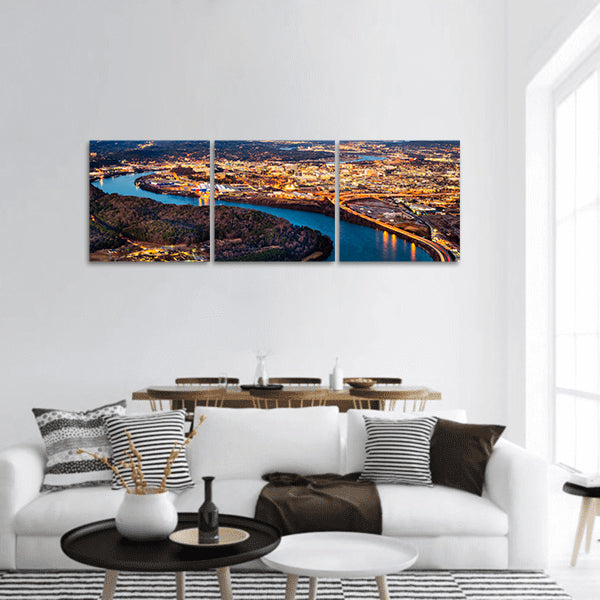 Downtown Panoramic Canvas Wall Art