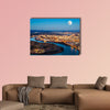 Chattanooga downtown at night as seen from Lookout Mountain multi panel canvas wall art