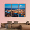 Chattanooga downtown at night as seen from Lookout Mountain multi panel canvas wall art