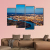 Chattanooga downtown at night as seen from Lookout Mountain multi panel canvas wall art